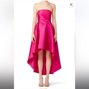 Pink strapless high/low gown